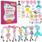 AUAUY 6PCS DIY Haarband, Meerjungfrau Haarreifen Bastelset Mädchen, Kreatives Geburtstagsgeschenk Spielzeug, Bastelset Mädchen 5-12 Jahre Mode Mädchen Haar-Accessoires-Making Kit Einschulung Mitgebsel