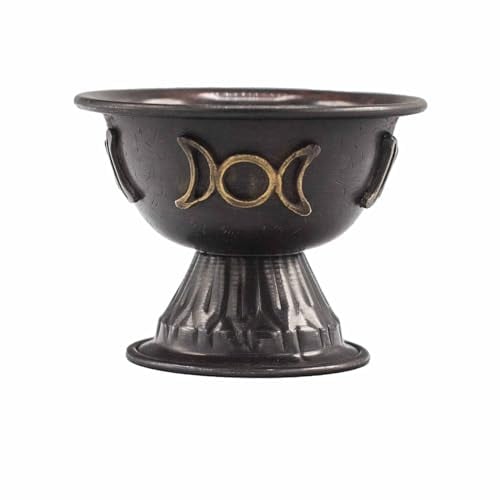 Copper Ritual Bowl, Chalice or Goblet: Enhance Your Witchcraft, Spells, Altar, Pagan & Wiccan Rituals (Triple Moon, Chalice)