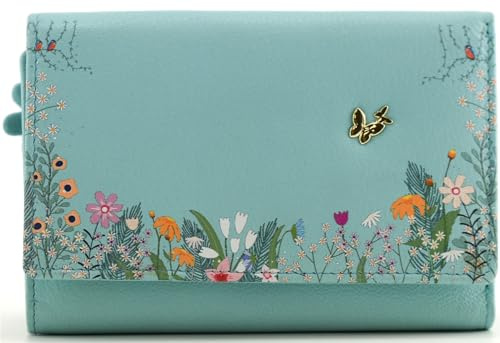 Mala Leather Shiloh Collection Geldbörse aus Leder, RFID-blockierend, 3628_96, grün, Einheitsgröße, Modern
