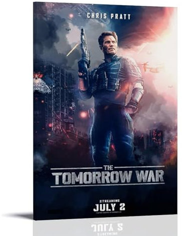 INEOUT Filmposter The Tomorrow War, dekoratives Gemälde, Leinwand-Wandposter und Kunstdruck, modernes Familienschlafzimmer-Dekor-Poster, 50 x 75 cm