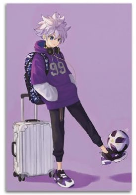 VerimP Killua Zoldyck Poster, Vintage-Kunst-Poster, Wandkunst, Dekoration, Leinwandposter und Drucke, Wandposter für Zimmer, ästhetisch, 30 x 45 cm, ungerahmt
