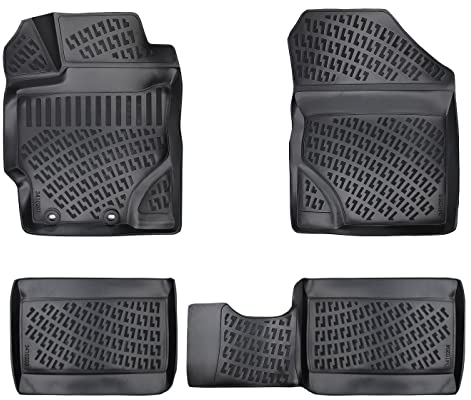 fussmattenprofi.com 3D Gummimatten Set für Toyota Yaris III (3.Gen) Baujahr 2013-2020 | Extra Hoher 5cm Rand Allwetter Auto Fussmatten I TPE Geruchlos rutschfest Fußmatten Zubehör