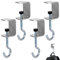 XIHIRCD 4Pcs Desk Mount Bag Holder Hook, Under Table Purse Hook Portable Headphones Holder Clamp-on Desktop Bag Hook for Easy Table/Desk Storage