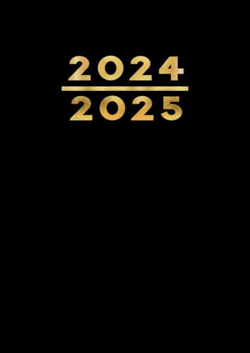 2024/2025: Agenda 2024-2025 Giornaliera 1 pagina per giorno, formato grande A4 17 mesi da agosto 2024 a dicembre 2025, interno righe, colore nero