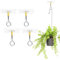 QEDBOJE 4 Pièces Crochets de Plafond Autocollants Sans Perçage, Transparent pour Plantes Suspendues avec Crochets en Acier Inoxydable, Adhésifs