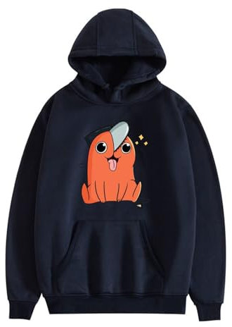 Chainsaw Man Hoodie Women Men Cute Pochita Top Long Sleeve Pullover Anime Hoodie Casual Drawstring Hoodie Top