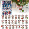 Cow Adventskalender 2024 | 2D Acryl Kuh Anhänger Weihnachtskalender 2024 | 24 Tage Weihnachts Countdown Kalender mit Kuhmotiv | Kuh Ornamente Christmas Vacations Adventskalender Kinder Erwachsene