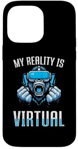 Hülle für iPhone 14 Pro Max Gorilla VR Gamer Virtual Reality Headset Affen