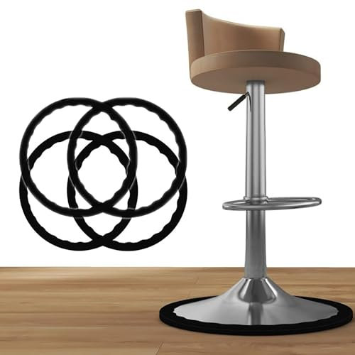 Lot de 4 anneaux de protection antidérapants en silicone pour tabouret de bar 41,9 cm à 47 cm
