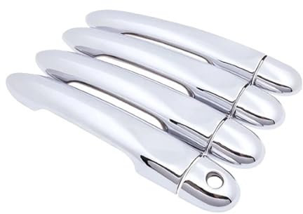 BASPHHH Autodekoration Kompatibel mit Kangoo 2 II X61 FW KW 2007–2021 Auto-Außentürgriff-Abdeckungs-Aufkleber(1 Keyhole No Button)