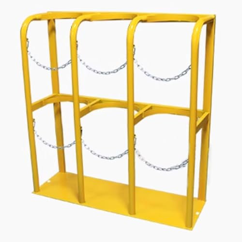 Porte-Bouteilles D'OxygèNe Grande Étagère Fixe Universelle pour Bouteille de Gaz, Peut Contenir 1, 2 ou 3 Bouteilles D'oxygène, Étagère Fixe Avec Chaîne, Support de Bouteille D'oxygène Montable au Sol