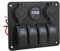 4 Gang Rocker Switch Panel USB Zigaretten Anzünder Buchse Marine RV Boot Yacht Bus