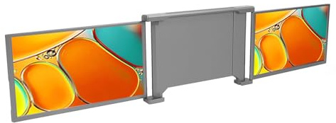 Laptop-Bildschirmverlängerung, Tragbarer 14-Zoll-überwachen, HD 1920 X 1080 IPS, 315° Drehbarer Bildschirm, Dreifach-überwachen mit Einziehbarem Ständer, für Laptops von 10,08