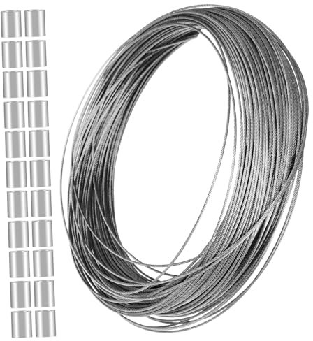 PLAFOPE Edelstahl-drahtseilkabel Mit Aluminiumhülse Vielseitig Einsetzbar Für Geländer