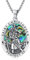 ZIPPICE Heiliger Christophorus Anhänger Silber 925 Saint Christopher Halskette St. Christopher Kette Amulett Halskette Schmuck für Herren Damen Frauen Männer with 22+2 Edelstahl Kette (Abalone)