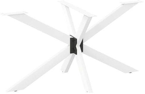 vidaXL Pied de Table à Manger en Forme d'araignée, Blanc, 150 x 78 x (72-73) cm, Acier