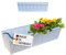Hossi's Wholesale 2 Euro-Paletten Blumenkästen-Einsätze | 37,3cm Weiß | Pflanzkasten für Europalette Palette | Balkonkasten | Blumentopf | aus stabilen Kunststoff | Made in Germany