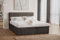 Kaiser Möbel - Boxspringbett 200x200 cm - Bett mit Bettkasten, Matratze H2 Mittelweich und Topper - Hohe Kopfstütze, 2 Matratzen und 2 Bettkästen - Polsterbett Trento, Plüsch Cord Velo Braun