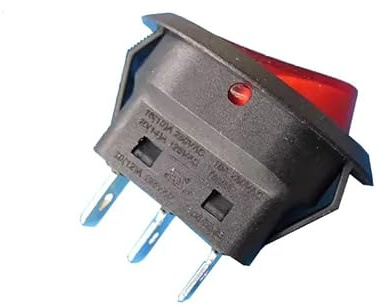 Lot de 2 interrupteurs ovales KCD3 de grande taille, 42 x 26 mm, for chauffage, à suspendre, à énergie solaire, 3 broches, 2 vitesses, 16 A, 250 V