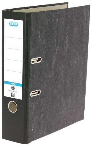 Elba Ordner A4, Smart Original Wolkenmarmor, 8 cm breit, schwarz, 1 Stück