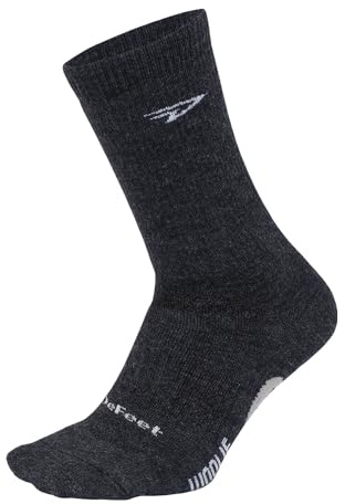 DeFeet Woolie Boolie 6 D-Logo Merino Cycling Running Socks - Charcoal
