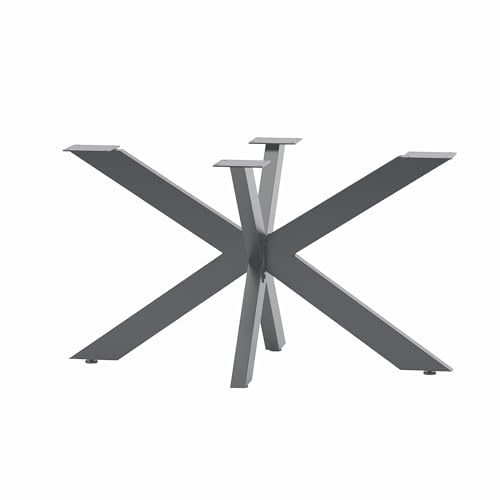 CM Furniture Spider Tischgestell I Stahl Pulverbeschichtet I Tischbeine für Esstisch Couchtisch I Tischkufen Tischfusse Möbelfüße aus Metall - H43 x B50 x L80 cm - Anthracit