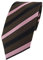 TigerTie Designer Seidenkrawatte in braun dunkelbraun rosa gestreift