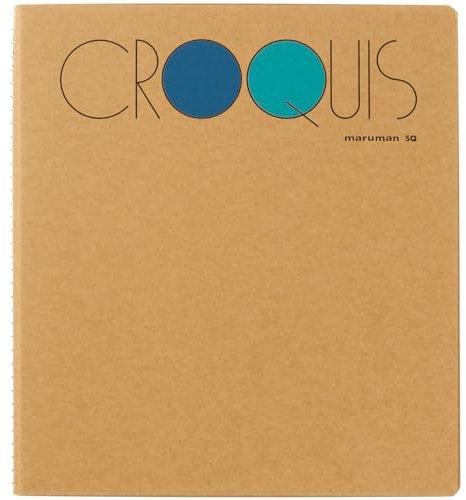 Maruman Hochwertiger Zeichenblock und Buch (SQ), brauner Einband