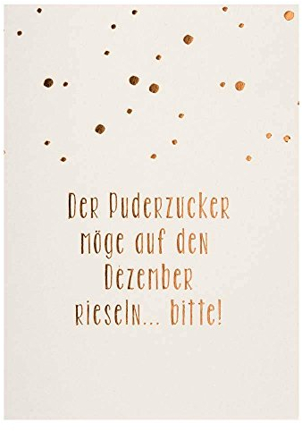 Räder Weihnachtspostkarte Der Puderzucker möge …