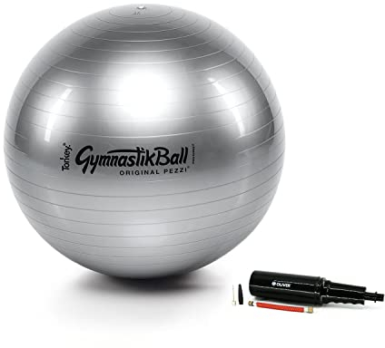 PEZZI Original Pezziball Standard 75 cm m. Pumpe Kombi Gymnastikball Anthra