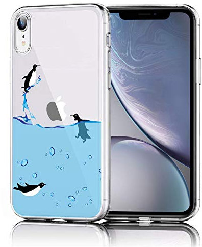 Verco Coque pour iPhone XR, Bumper Housse Etui de Protection pour Apple iPhone XR Coque Silicone, Manchot