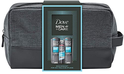Dove Men+Care Clean Comfort - Set de regalo para piel cuidada con gel de ducha y desodorante en una bolsa de aseo (250 ml + 150 ml)