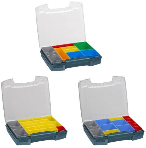 Sortimentskasten transparent Set | i-BOXX 72 3er Set professional blau mit Insetboxen H3, B3 & C3 | Für i-BOXX RACK & LS-BOXX | Sortierbox transparent leer