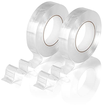 EASYmaxx Doppelseitiges Klebeband transparent 10M | abwaschbar, wiederverwendbar, rückstandslos zu entfernen | für Teppiche, Wandbilder, Fotos, Bilderrahmen, Deko u.v.m