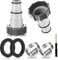 2PCS Poolschlauch Adapter,Pool Adapter,Adapter für Intex Pool,Schlauchadapter Pool,Schlauchadapter für Pumpe,Anschluss Für Ø 32 Und 38 Mm Pool-Schlauch (grau1/2PCS)
