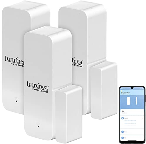 Luminea Home Control Fensterkontakte: 3er-Set ZigBee-Tür- & Fensteralarm, für Alexa, GA und Siri, App (Alarmanlagen, ZigBee-Türalarm, Senioren Handy)