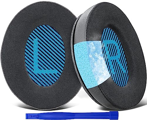 SoloWIT Cooling-Gel Earpads Cushions for Bose Headphones, Replacement Ear Pads for Bose QuietComfort 15 QC15 QC25 QC2 QC35/Ae2 Ae2i Ae2w/SoundTrue & SoundLink Around-Ear & Around-Ear II (Black)