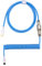 Kraken Light Blue Coiled Keyboard Cable - Artisan Blue Coiled USB C Cable with Aviator Connector for Mechanical Gaming Keyboards (Sky Blue)