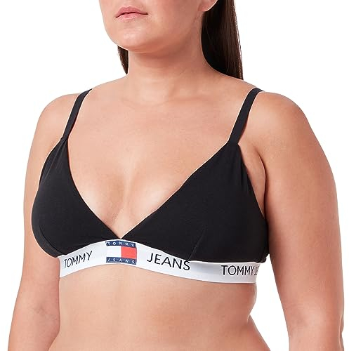 Tommy Jeans Damen Triangel BH Padded Stretch, Schwarz (Black), L