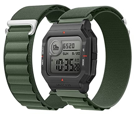 Armband für Amazfit Neo Band Elastisch Weiches Nylon Textile Sport G-Haken Sportarmband mit Neo Amazfit armbänder Loop Atmungsaktiv Uhrenarmbänder mit Amazfit Neo (M,Neo)