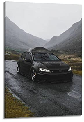 Sportauto-Poster für Golf MK7 GTI Rennauto, dekoratives Gemälde, Leinwand, Wand- und Kunstbild, Familien-Schlafzimmer, Dekoration, 60 x 90 cm