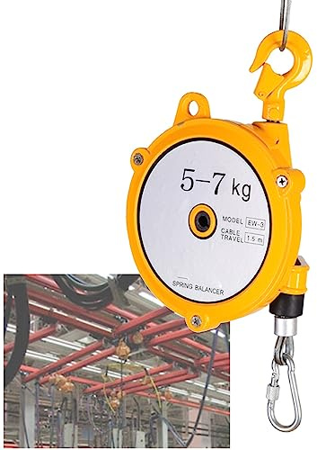 PUMPIE Einstellbarer Federzug Balancer, Einziehbarer Federzug, Aufhängen Spring Balancer, Federzug Heavy Duty, Einziehbare Selbsthemmend Federzug für Fabrik Werkstatt Maschinen (Size : 5-7kg)