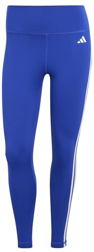 adidas Women's Train Essentials 3-Stripes High-Waisted 7/8 Leggings, semi lucid blue, XS