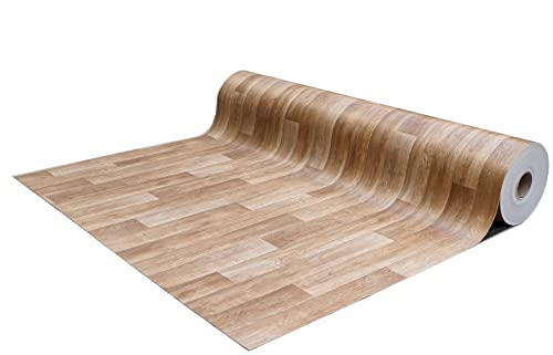 Primaflor PVC Bodenbelag Meterware TACUTO - Eiche Chalet, 4,00m x 16,00m, Vinyl-Boden in Holzoptik für Küche, Wohn- und Badezimmer, Hochwertige Auslegware, Anti-Rutsch Oberfläche