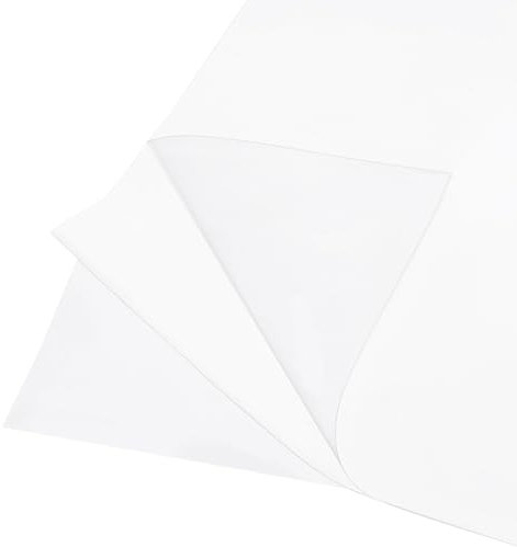 BENECREAT 60 Hojas A5 Hojas Adhesivas Doble Cara, Cinta Adhesiva Transparente para Manualidades, Hoja de Grifo Adhesiva PET Fuerte para Manualidades, Fabricación de Álbumes, 21x15cm, 0.1 mm de Espesor