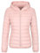 Wantdo Piumino Leggero Ripiegabile Giacca con Cappuccio Antivento Giubbotto Corto Slim Fit Giacca da Montagna Caldo Mezza Stagione Donna Avorio Rosa XL