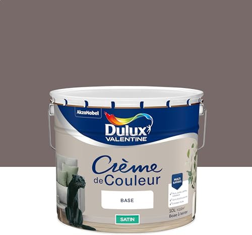 Dulux Valentine Crème de Couleur - Peinture multi-supports intérieure - Satin Bûche 10 L