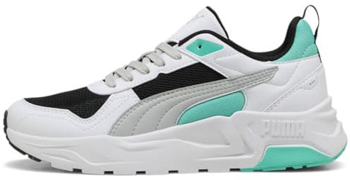PUMA Unisex Trinity 2 LT Sneaker, Black-COOL Light Gray White-Aquatic, 38 EU