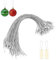 Qiuyan 100 PCS Christmas Tree Ornament Hanger Strings Snap Fastener Tag Cord Precut Ribbon Hook Xmas Ornament Hanging Loop for Christmas Tree Decorations Baubles Gift Tag (Silver)