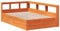 vidaXL Massivholzbett mit Regal ohne Matratze Wachsbraun 120x200 cm, Holzbett mit Regal, Massivholzbett mit Regal, Bett, Holzbett mit Bücherregal